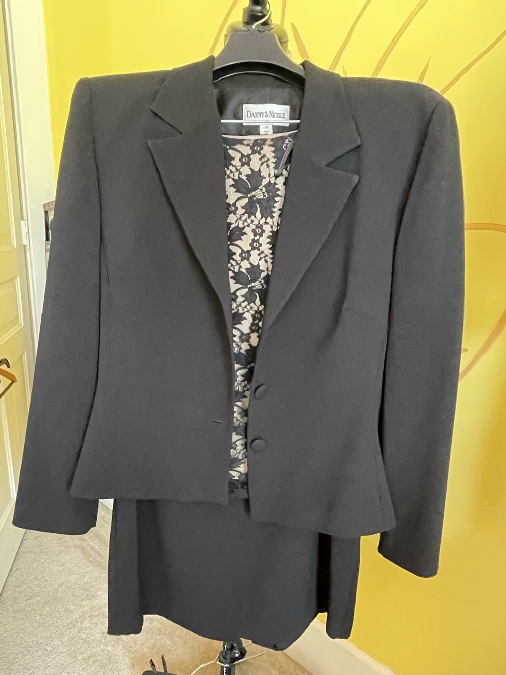 Daisy & Nicole Black Three-Piece Skirt Suit